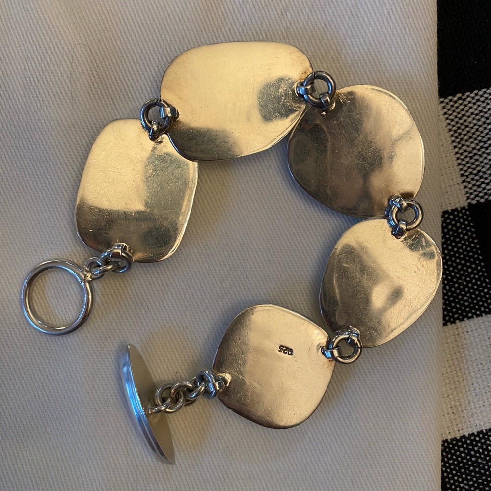 Silpada Sterling & Natural Jasper Stone Bracelet B0617 - Picture 10 of 16
